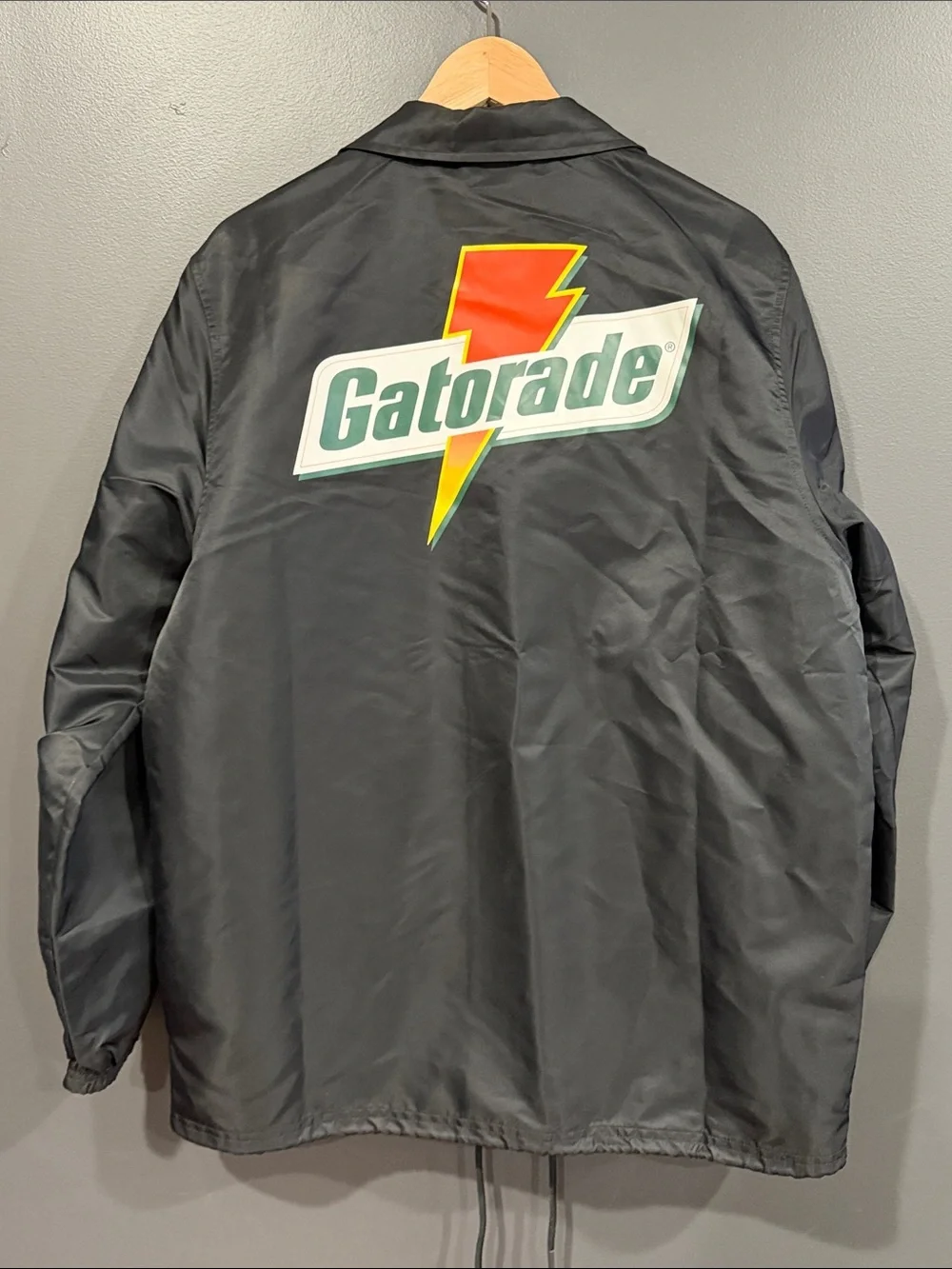 JORDAN Like Mike Gatorade Coaches Jacket sz L Large Black Orange Retro